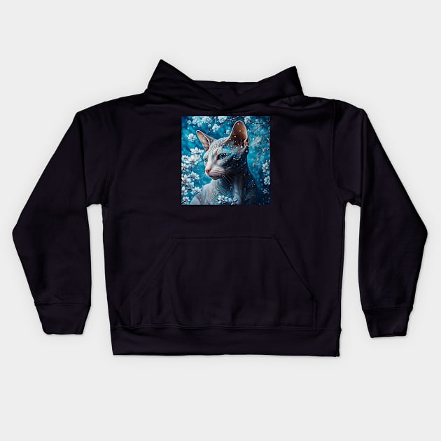 Charming Sphynx Kids Hoodie by Enchanted Reverie